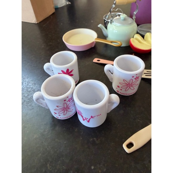 American girl doll lot kitchen accessories 49 pieces food pots cups plate plates - Picture 7 of 10